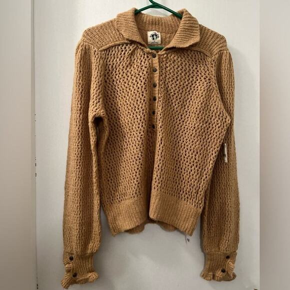 Free People Care FP Snowdrift Pullover Sweater in Camel Heather - Picture 12 of 16